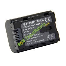 Bateria para JVC GZ-GX1BEK 860mAh GZ-GX1BEU GZ-GX1BU substituição de bateria