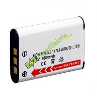 Bateria para Ricoh Caplio-R50 680mAh DB-80 Substituição da bateria